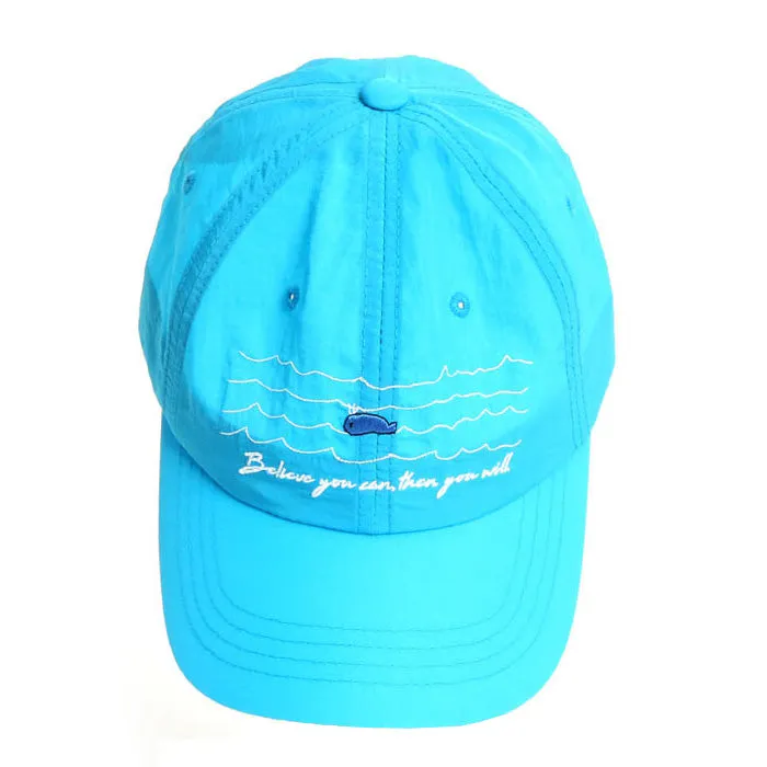 Whale Sea Embroidery Baseball Caps Hats Unisex Mens Womens Nylon Adjustable Buckle Korean Style Fashion Accessories Lightweight Thin