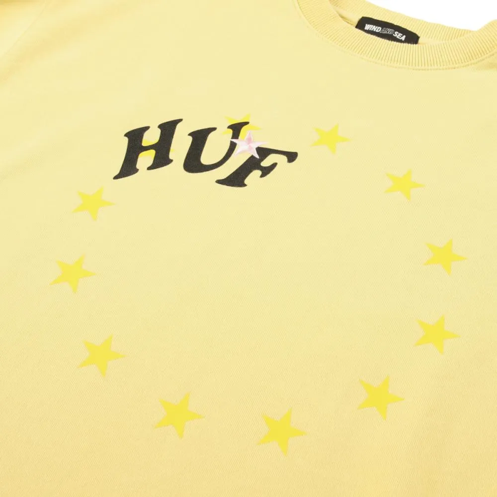 WIND AND SEA HUF × WDS  CREW SWEAT-YELLOW