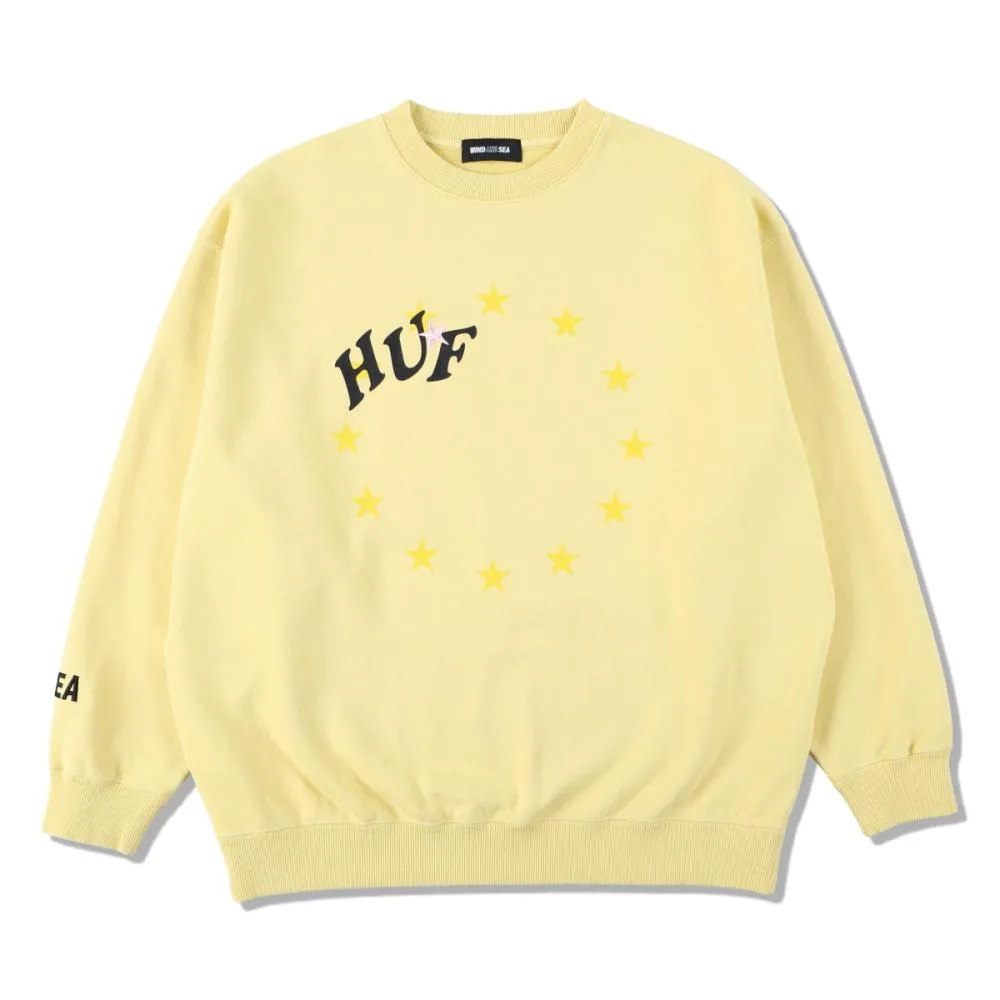 WIND AND SEA HUF × WDS  CREW SWEAT-YELLOW