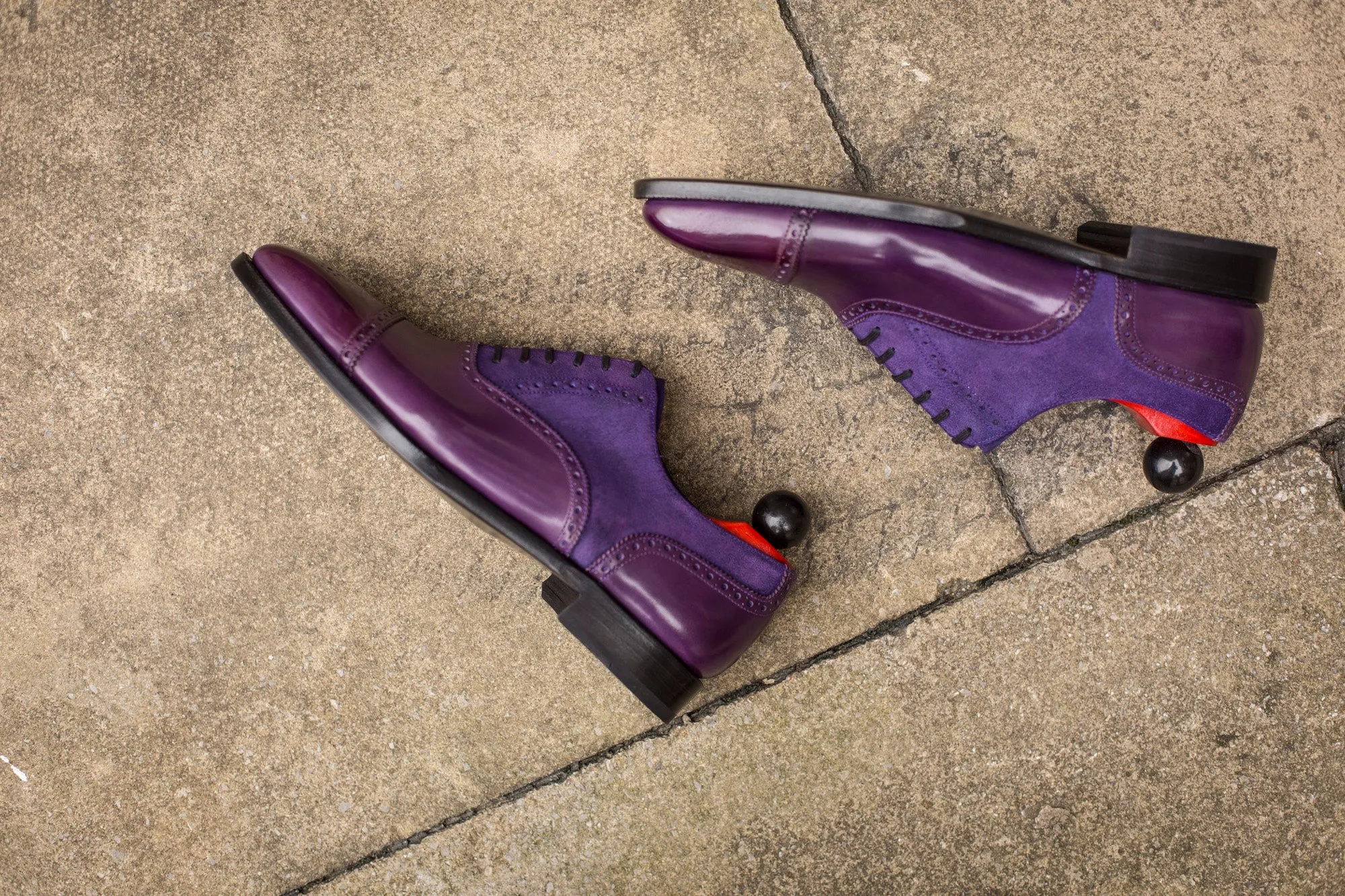 Windermere - MTO - Purple Calf / Purple Suede - LPB Last - Single Leather Sole