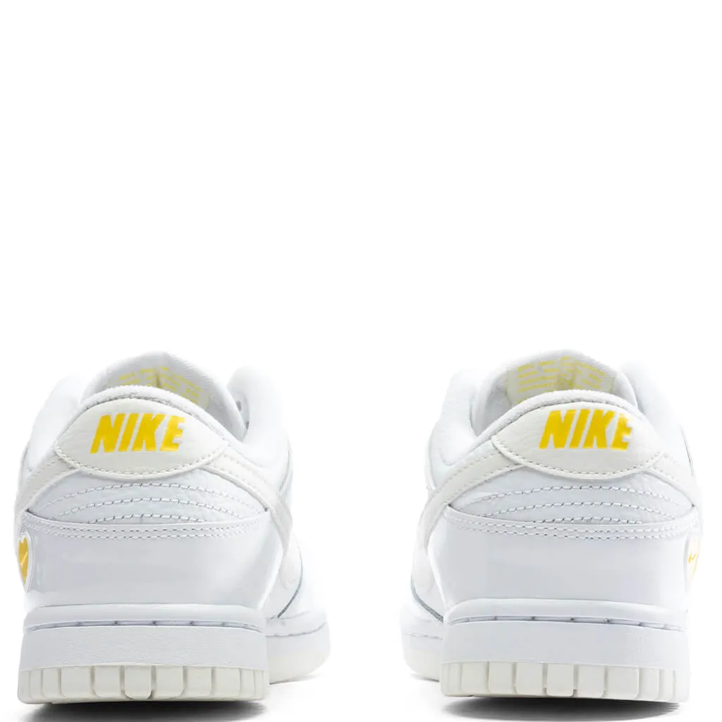 Women's Dunk Low Yellow Heart - White/Optic Yellow