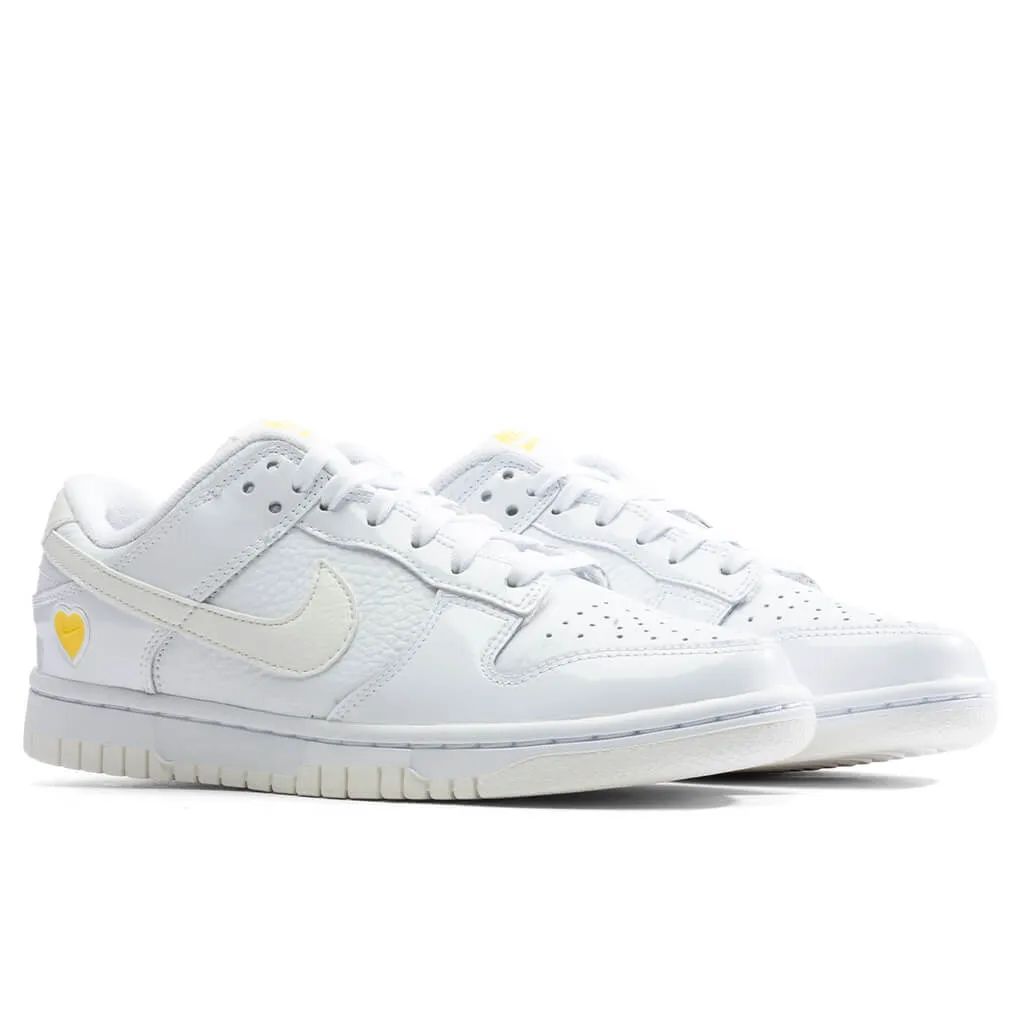 Women's Dunk Low Yellow Heart - White/Optic Yellow