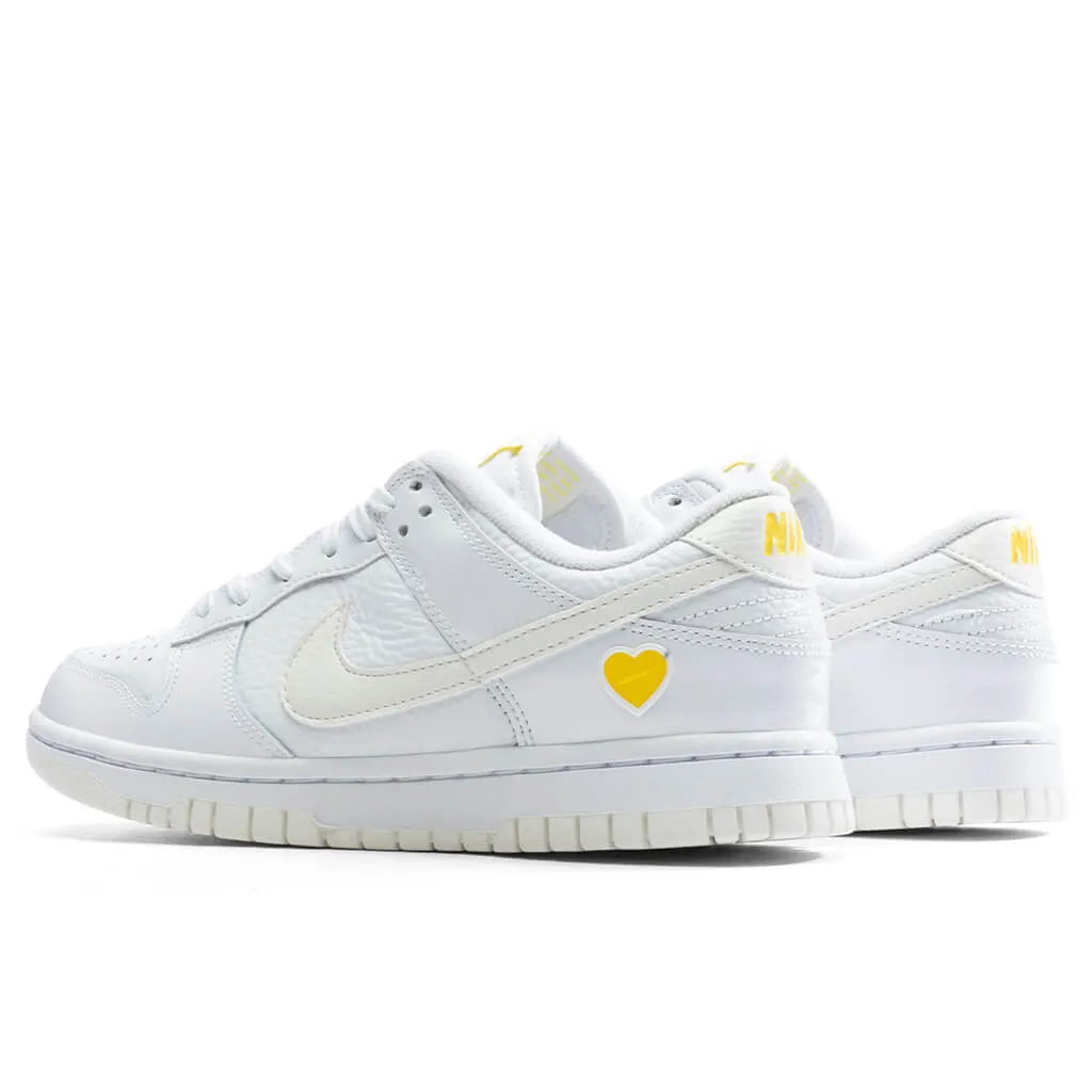 Women's Dunk Low Yellow Heart - White/Optic Yellow