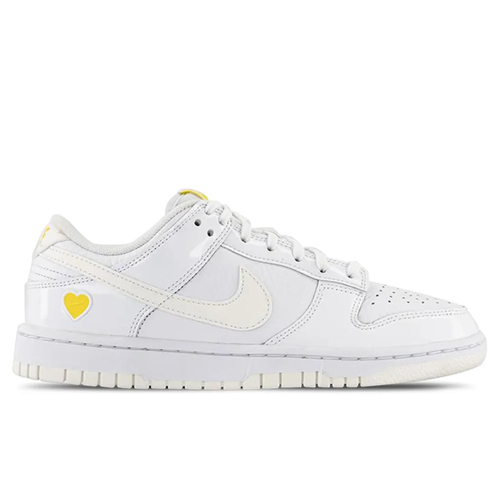 Women's Dunk Low Yellow Heart - White/Optic Yellow