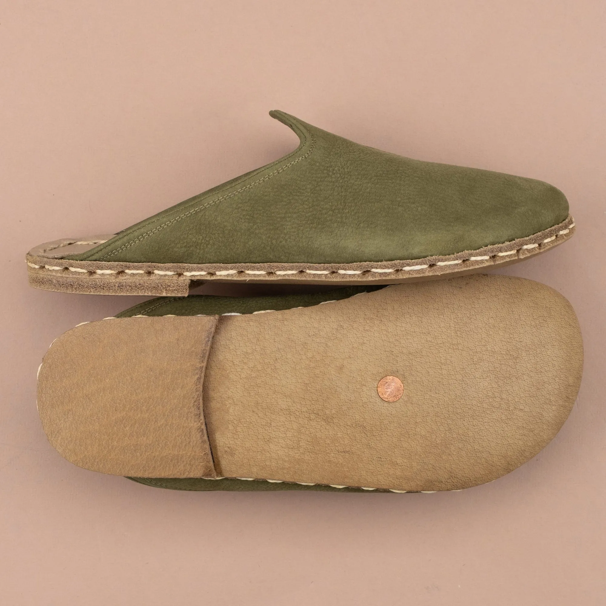 Women's Olive Barefoot Slippers